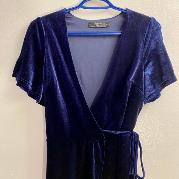 Blue Velvet Dress - Picture 2 of 3